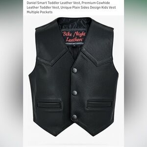 Toddler leather biker vest